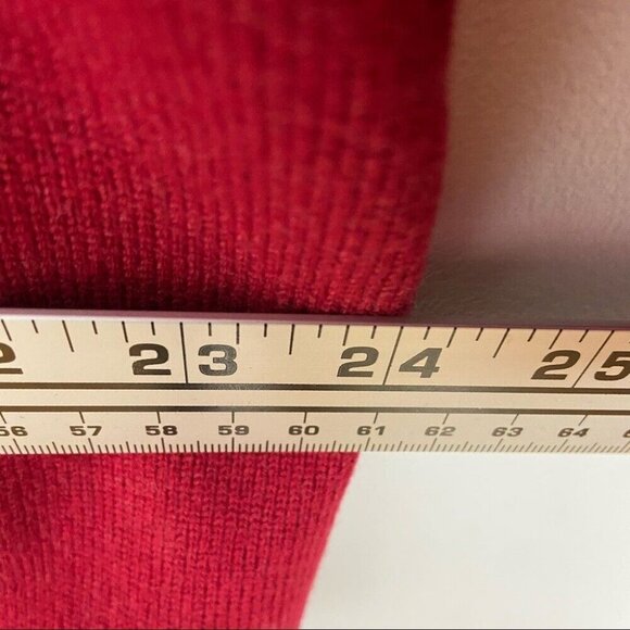 J Jill Cashmere Sweater Red Bell Sleeve Kimono Pullover Top Size XS Knit Minimal - Picture 10 of 12